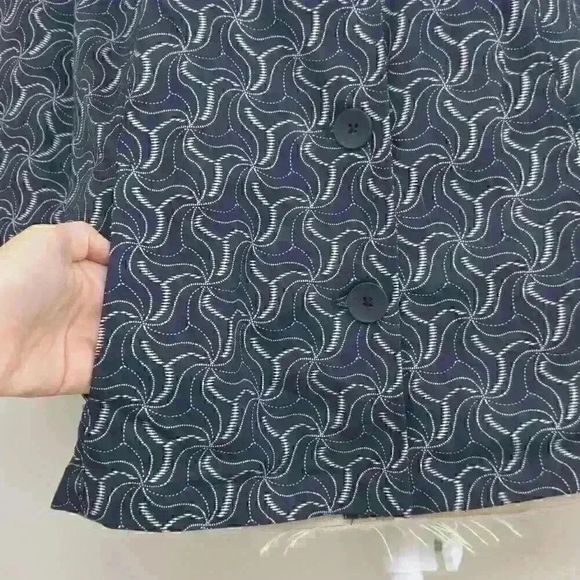 XL CJ Banks Women's 3/4 Sleeve Abstract Button Up Jacket 100% Cotton - Picture 9 of 13